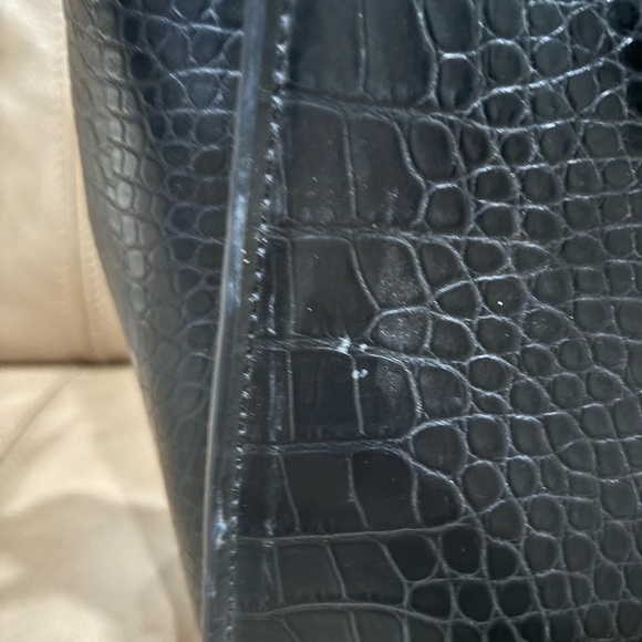 Nine West black pebble leather shoulder bag/crossbody - Picture 3 of 5